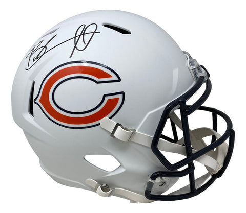 Brandon Marshall Signed Chicago Bears FS Flat White Replica Speed Helmet BAS ITP