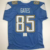 Autographed/Signed ANTONIO GATES Los Angeles Powder Blue Jersey Beckett BAS COA