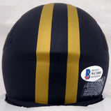 TAYSOM HILL AUTOGRAPHED SAINTS BLACK ECLIPSE SPEED MINI HELMET BECKETT 177444