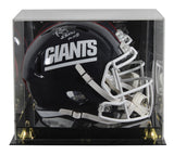 Giants Phil Simms Signed 81-99 TB Full Size Speed Rep Helmet W/ Case BAS Wit
