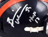 Brian Urlacher Signed Bears Tribute Speed Mini Helmet w/ HOF-Beckett W Hologram