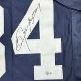 Autographed/Signed Bo Jackson Auburn Blue Football Jersey BAS COA