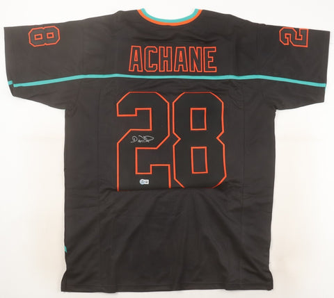 De'von Achane Signed Miami Dolphins Alternate Jersey (Beckett) 2023 Draft Pck RB