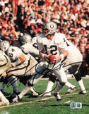 Ken Stabler Autographed 8x10 Photo Oakland Raiders Beckett BAS QR #BS12874