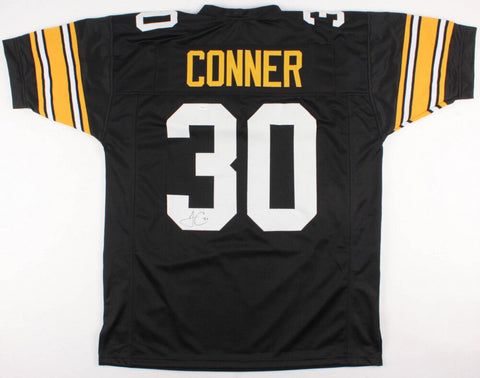 James Conner Signed Steelers Black Jersey (TSE Holo) Pittsburgh #1 Running Back