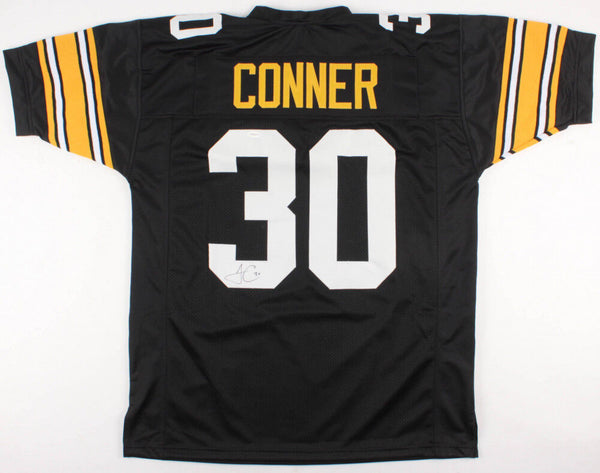 James Conner Signed Steelers Black Jersey (TSE Holo) Pittsburgh #1 Running Back