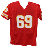 Jared Allen Autographed/Signed Pro Style Red Jersey BAS 40093