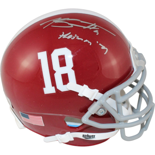 Bryce Young Autographed Alabama Crimson Tide Mini Helmet Beckett Witness 53688