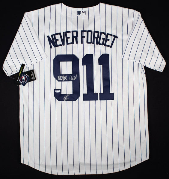 Robert O'Neill "Never Quit" Signed New York Yankees Never Forget 911 Jersey PSA