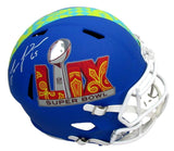 Lane Johnson Signed/Auto SB 59 Full Size Replica Helmet Eagles PSA/DNA 193550