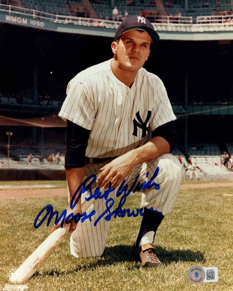 Moose Skowron Signed New York Yankees 8x10 Photo Best Wishes BAS 51130