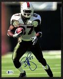 Reggie Wayne Signed/Autographed 8x10 Photo Miami Hurricanes BAS 213767