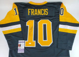 Ron Francis Signed Pittsburgh Penguin Jersey (JSA COA) Back to Back Stanley Cups