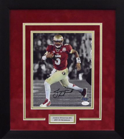 JAMEIS WINSTON AUTOGRAPHED FLORIDA STATE SEMINOLES 8x10 FRAMED PHOTO JSA