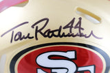 Tom Rathman Autographed/Signed San Francisco 49ers Mini Helmet Beckett 59398