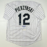 Autographed/Signed AJ A.J. PIERZYNSKI Chicago Pinstripe Jersey PSA COA