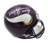 Warren Moon Signed Minnesota Vikings Throwback Full Size NFL Helmet with "HOF 06