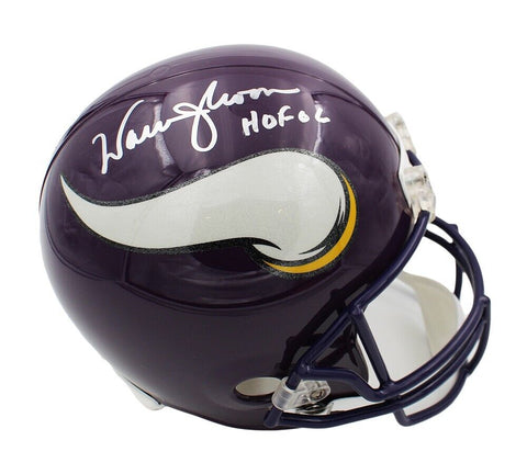 Warren Moon Signed Minnesota Vikings Throwback Full Size NFL Helmet with "HOF 06