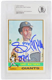 Gary Matthews Autographed Giants 1976 Topps Card #133 w/73 ROY (Beckett)