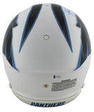 Panthers Luke Kuechly "KP" Signed Flat White Proline Full Size Speed Helmet BAS