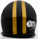 TREY LANCE AUTOGRAPHED 49ERS ECLIPSE BLACK SPEED MINI HELMET BECKETT QR 194735