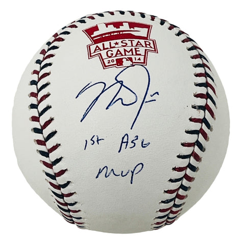 Mike Trout Autographed "1st ASG MVP" 2014 Official All Star Baseball MLB