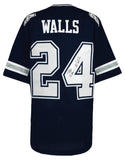 Everson Walls Signed Navy Throwback Custom Football Jersey - (SCHWARTZ COA)