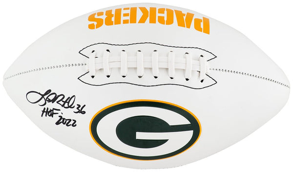 LeRoy Butler Signed Packers Franklin White Logo Football w/HOF - (SCHWARTZ COA)