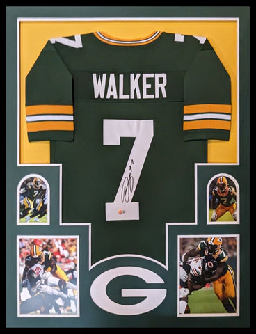FRAMED GREEN BAY PACKERS QUAY WALKER AUTOGRAPHED SIGNED JERSEY BECKETT HOLO