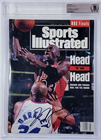Michael Jordan Autographed SI 1993 Bulls Auto Grade NM/MT 8 Beckett 14880217