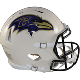 Ray Lewis Signed Baltimore Ravens Authentic Retro Helmet Beckett Witnessed 57518
