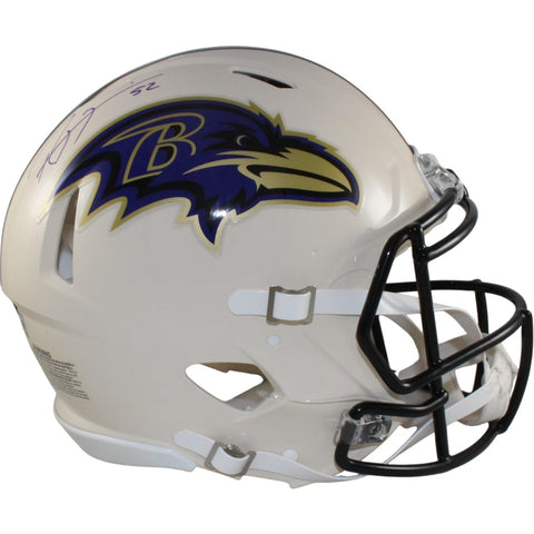 Ray Lewis Signed Baltimore Ravens Authentic Retro Helmet Beckett Witnessed 57518