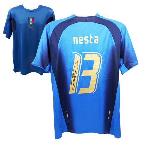 Alessandro Nesta Signed Italy FC Soccer Jersey #13 with Beckett Witness