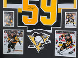FRAMED PITTSBURGH PENGUINS JAKE GUENTZEL AUTOGRAPHED SIGNED JERSEY PSA COA
