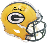 CHRISTIAN WATSON AUTOGRAPHED PACKERS YELLOW MINI HELMET BECKETT 221142