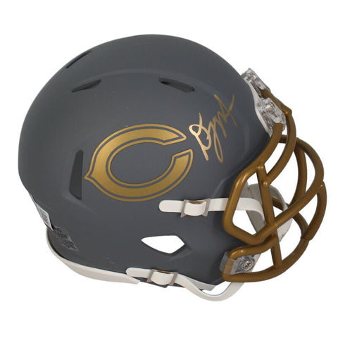 D.J. Moore Autographed Chicago Bears Slate Mini Speed Helmet Beckett