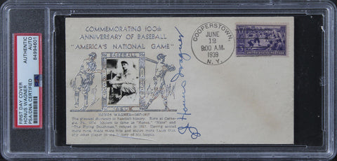 Pirates Honus Wagner Signed Baseball's 100th An 1939 First Day Cover PSA Slabbed