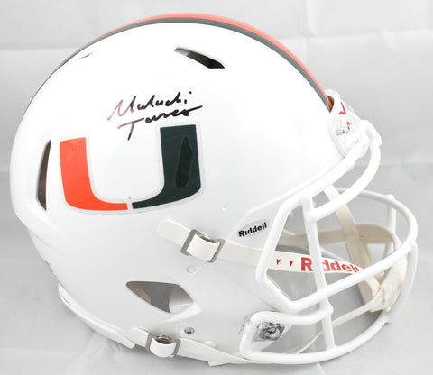 Malachi Toney Autographed Miami Hurricanes F/S Speed Authentic Helmet - JSA W