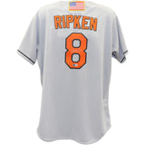 Cal Ripken Jr Signed Baltimore Orioles Grey Players Choice Jersey L BAS 56557