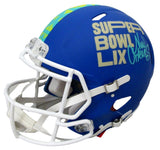 Saquon Barkley Signed Blue SB LIX Full Size Authentic Helmet Eagles PSA 195228