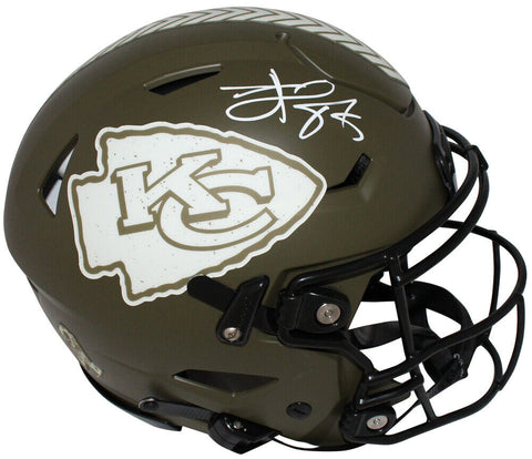 Travis Kelce Signed Kansas City Chiefs Authentic Salute Flex Helmet Beckett
