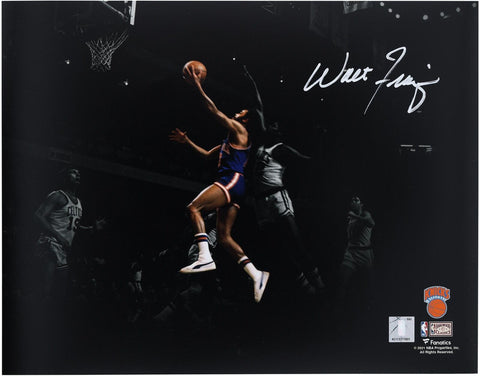 Walt Frazier New York Knicks Autographed 11" X 14" Spotlight Layup Photograph