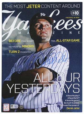 Yankees Derek Jeter Signed September 2014 Yankees Magazine MLB & BAS #AE64183