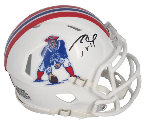Tom Brady Autographed New England Patriots Throwback Mini Speed Helmet Fanatics