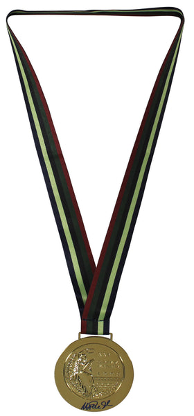 Magic Johnson Signed 3.5 Inch 1992 Dream Team Replica Gold Medal BAS Witnessed