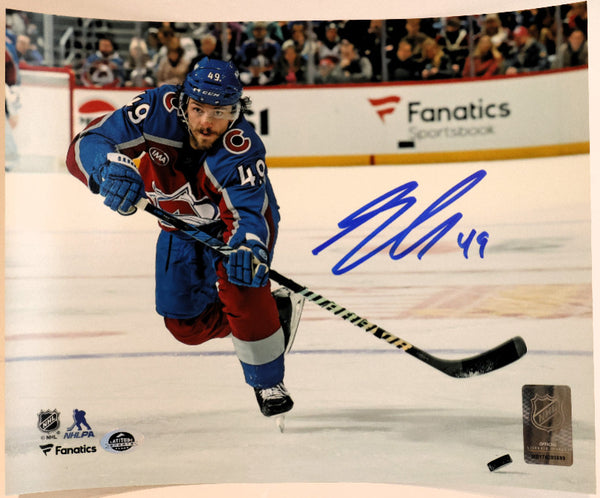 Samuel Girard Avalanche Autographed Action 8x10 Photo Burgundy Uniform LSM COA