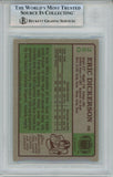 Eric Dickerson Autographed 1984 Topps #280 w/HOF Trading Card Slab Beckett 57079