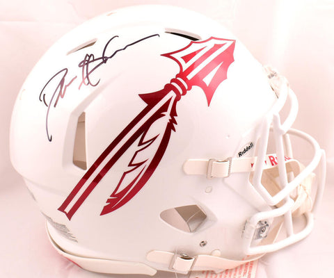 Deion Sanders Signed Florida State F/S White ALT Speed Authentic Helmet-BAW Holo