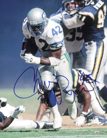 Chris Warren Autographed Signed 11x14 Photo Seattle Seahawks MCS Holo #64145