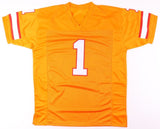 Rachaad White Signed Tampa Bay Buccaneers Creamsicle Throwback Jersey (Beckett)